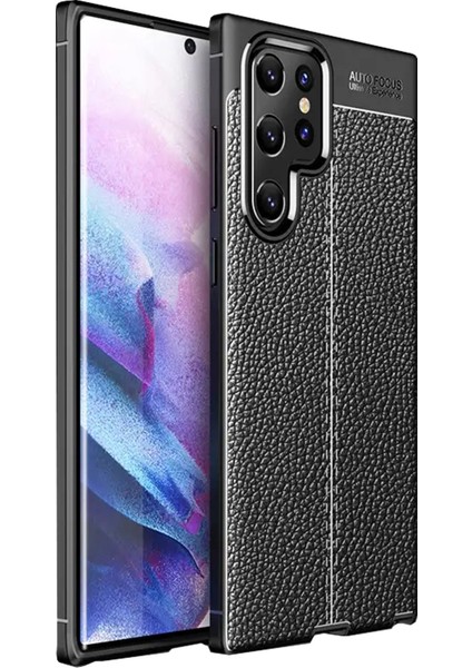 Samsung Galaxy S23 Fe Kılıf Focus Derili Silikon - Siyah Mrayd