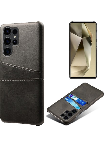 Samsung Galaxy S24 Ultra Geri Koruyucu Pu+Çift Sert Pc Telefon Kılıfı (Yurt Dışından)