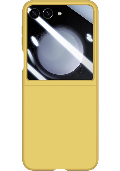 Samsung Galaxy Z Flip5 5g Pc Cilt Touch Küçük Ekranlı Film Sarı Telefon Kılıfı (Yurt Dışından)