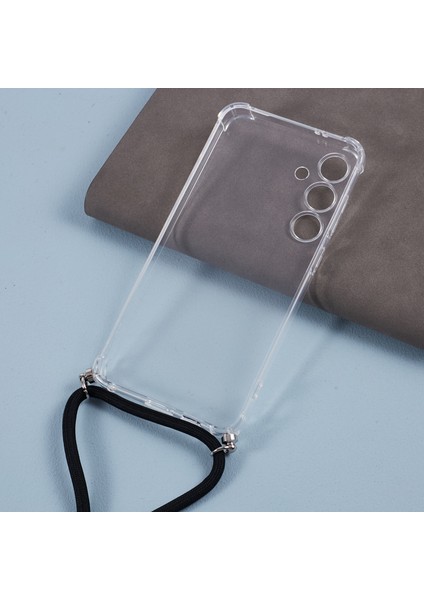 Samsung Galaxy S24 Için+ Şeffaf Tpu Lanyard Telefon Kılıfı (Yurt Dışından)