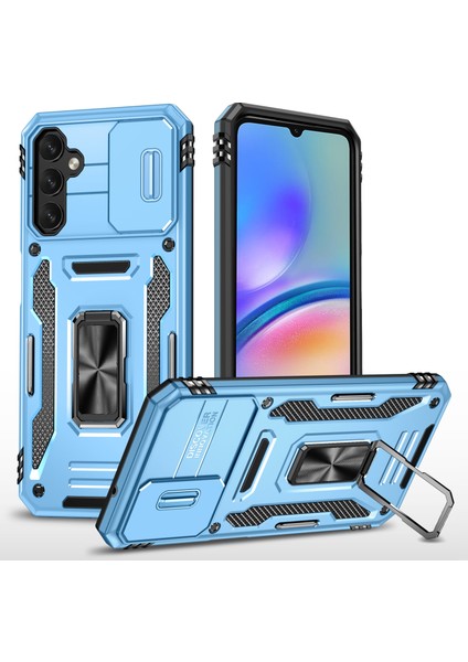 Samsung Galaxy A05S Zırh Serisi 4g Slayt Lens Kalkanı Pc+Tpu Işık Telefon Kılıfı (Yurt Dışından)