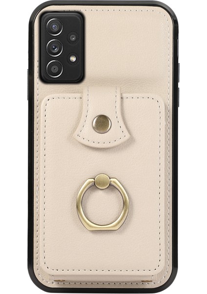 Samsung Galaxy A52 4G/A52S 5G/A52 5g Kartı Tutucu Pu Deri Beige Telefon Kılıfı (Yurt Dışından)