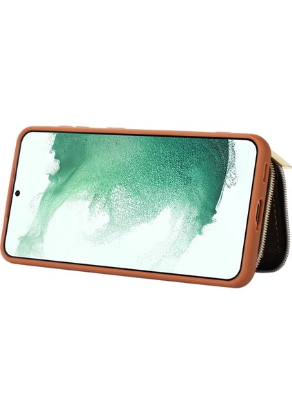 Samsung Galaxy S21 Fe 5g Fermuar Pu Deri+Tpu Br Telefon Kılıfı (Yurt Dışından)