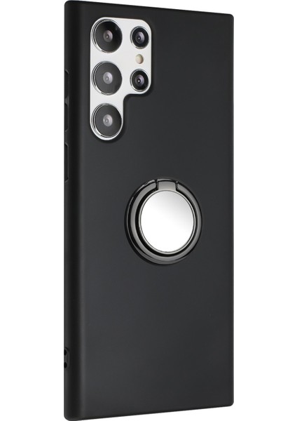 Samsung Galaxy S24 Ultra Mat Tpu Yüzüğü Shell Black Telefon Kılıfı (Yurt Dışından)