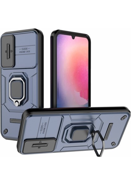 Samsung Galaxy A24 4g/5g Pc+Tpu Düşme Geçirmez sı Slayt Lens Koruması Arka Kabuk Telefon Kılıfı (Yurt Dışından)