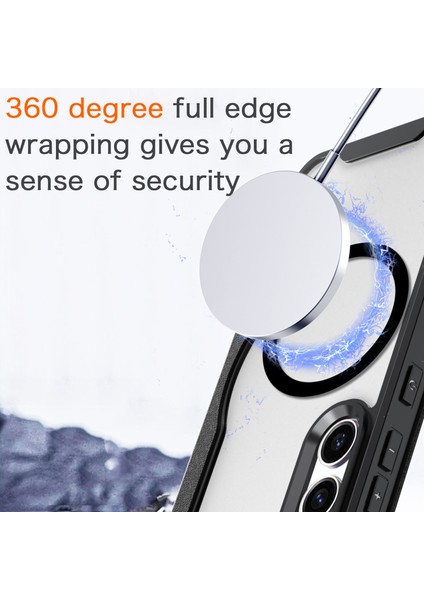 Samsung Galaxy S24 Dalgiye Damalı Tpu+Akrilik+Pu Cover Magsafe Black Uyumlu Telefon Kılıfı (Yurt Dışından) fiyatları