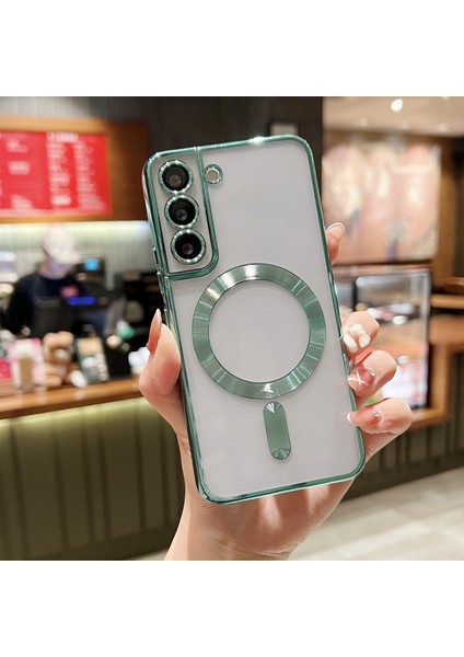 Samsung Galaxy S22 5g Dahili Lens Filmi Tpu Manyetik Telefon Kılıfı (Yurt Dışından)