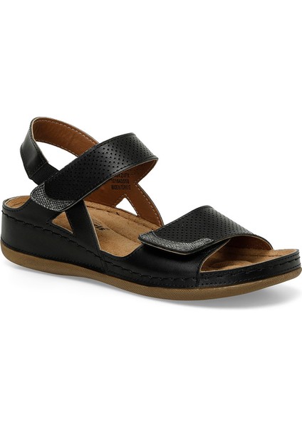 104424.Z4Fx Siyah Kadın Comfort Sandalet