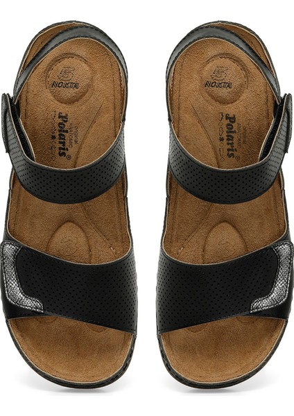 104424.Z4Fx Siyah Kadın Comfort Sandalet