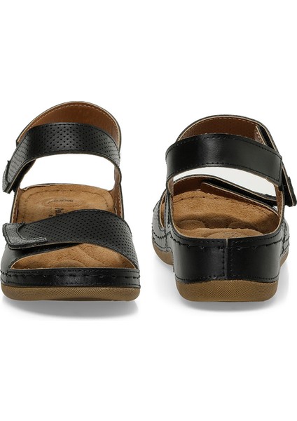 104424.Z4Fx Siyah Kadın Comfort Sandalet