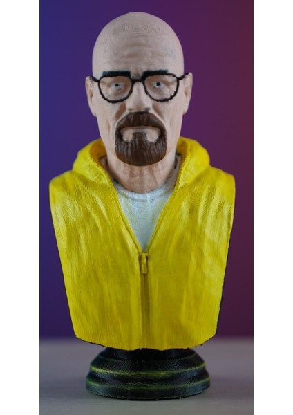 Bi'şeyler Sepeti Walter White Breaking Bad Boyalı Büst Figür - 15 cm