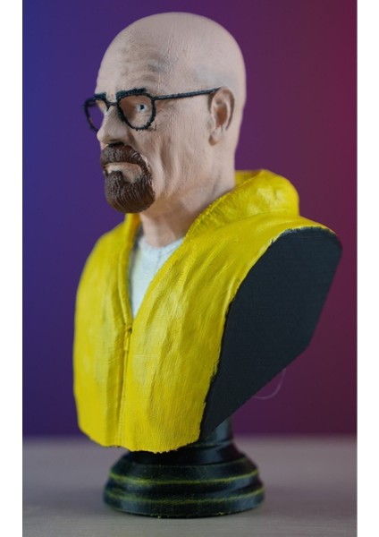 Bi'şeyler Sepeti Walter White Breaking Bad Boyalı Büst Figür - 15 cm