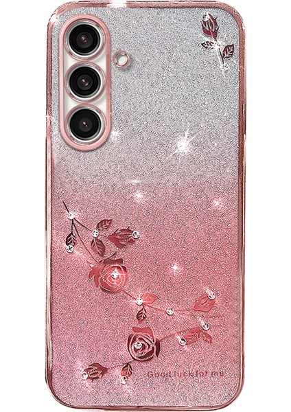 Samsung Galaxy Kadem S23 Fe Rhınestone Deastone Glıtter Gil Altın Telefon Kılıfı (Yurt Dışından)