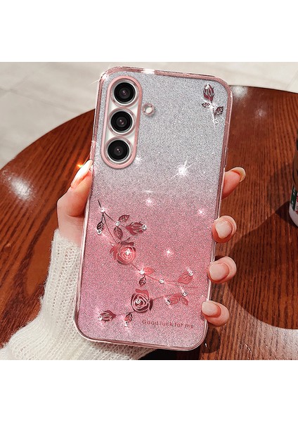 Samsung Galaxy Kadem S23 Fe Rhınestone Deastone Glıtter Gil Altın Telefon Kılıfı (Yurt Dışından)