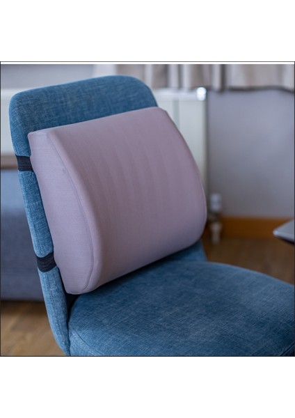 Tekno Trust Gri Visco Bel Destek Yastığı Memory Foam Dik Duruş Ortopedik Yastık Omurga Yastığı 35*34*12 Visko 3