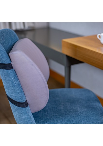 Tekno Trust Gri Visco Bel Destek Yastığı Memory Foam Dik Duruş Ortopedik Yastık Omurga Yastığı 35*34*12 Visko 3