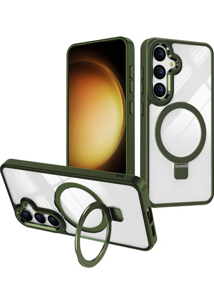 Samsung Galaxy S24 Için+ Clear Tpu+ Akrilik Magsafe Uyumlu Telefon Kılıfı (Yurt Dışından)