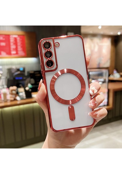 Samsung Galaxy S22 5g Dahili Lens Filmi Tpu Manyetik sı Telefon Kılıfı (Yurt Dışından)