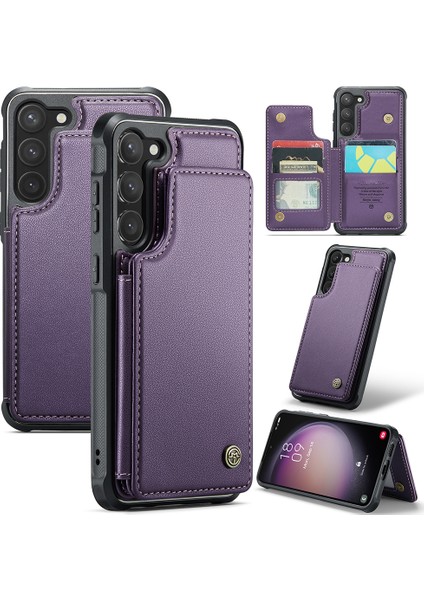 Samsung Galaxy S23 Litchi Doku Kartı Tutucu Telefon Kılıfı (Yurt Dışından)