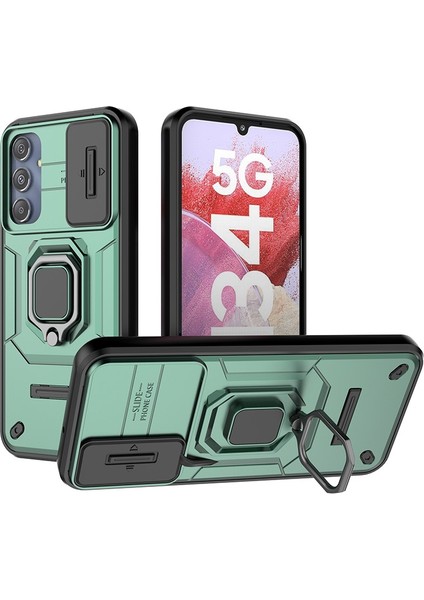 Samsung Galaxy M34 5G/F34 5g Slayt Lens Koruma Pc+Tpu Koruyucu Telefon Kılıfı (Yurt Dışından)