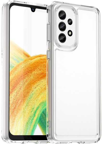 Samsung Galaxy A33 5g Elektrokaplama Düğmeleri Temiz (Büyük Arka Lens Deliği) Telefon Kılıfı (Yurt Dışından)