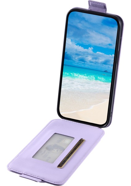 Samsung Galaxy S24 Için+ Dikey Flip Pu Deri+ Tpu Bilek Kayış Telefon Kılıfı (Yurt Dışından)