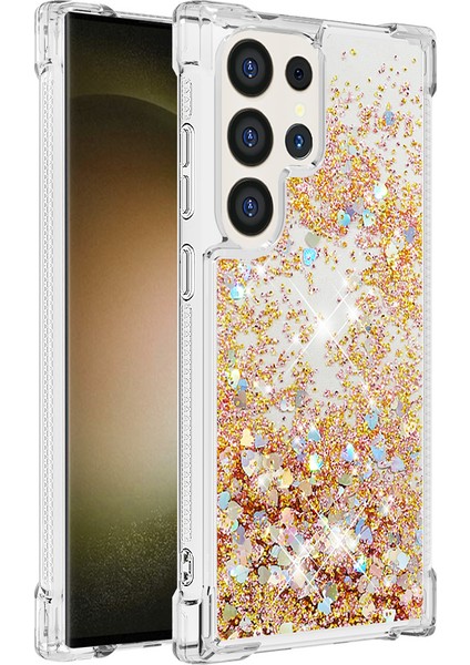 Samsung Galaxy S24 Ultra Şok Geçirmez Tpu Yüzen Hareketli /kalpler Telefon Kılıfı (Yurt Dışından)