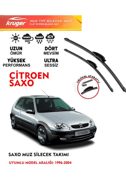 Citroen Saxo (1996-2004) Muz Tipi Silecek Seti