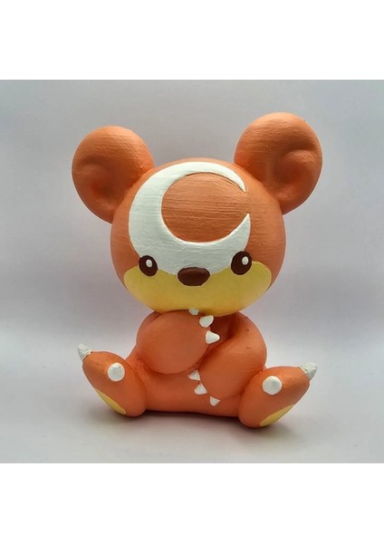 Teddiursa Boyalı Biblo Büst Figür - 15 cm