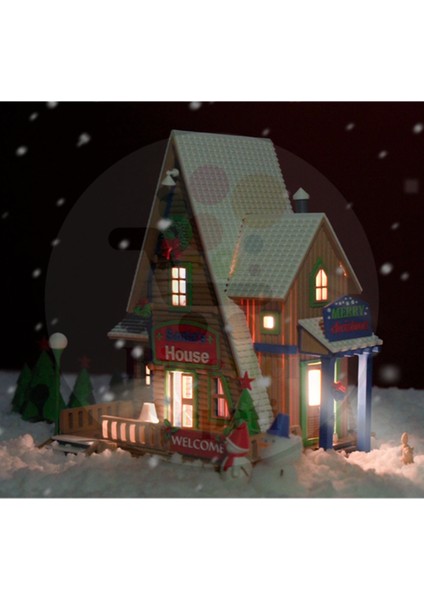 Christmas House - Yeni Yıl Ev Figür - Işıklı