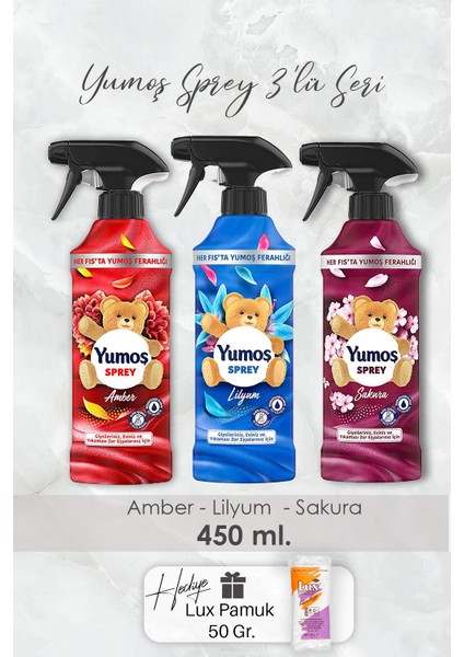 Sprey Lilyum, Sakura ve Amber, Pamuk Hediyeli