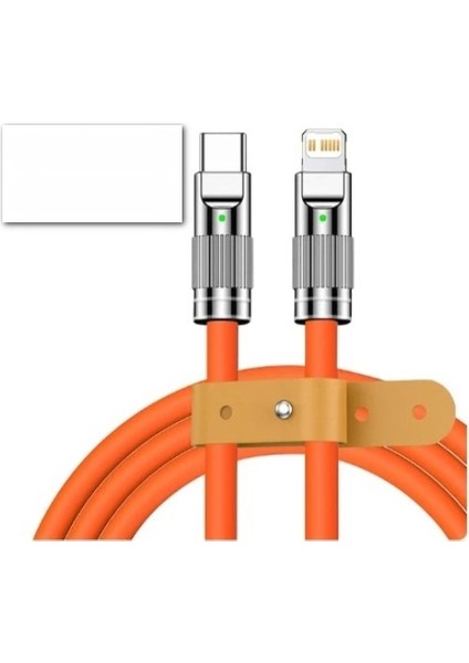 Silikonlu Type-C Lightning iPhone Hızlı Şarj Kablosu 1 Metre