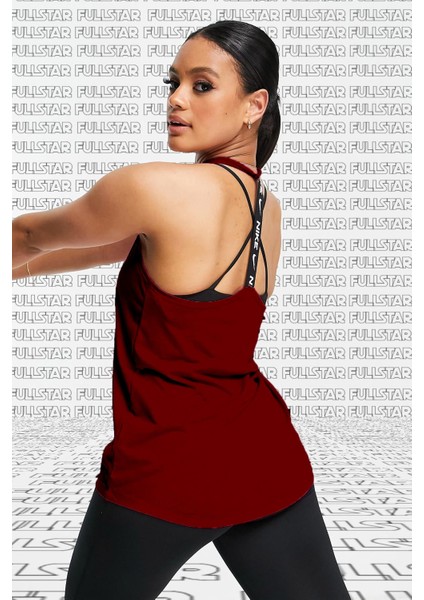 Training Victory Dri Fit Tank Burgundy Askılı Spor Atlet Bordo