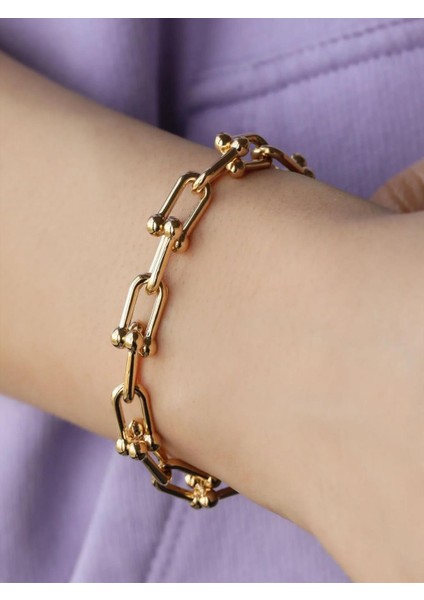 Çelik Tif Marka Geçmeli Gold 17-22 cm Bileklik