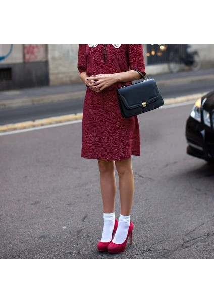 5'li Roll Top Lastiksiz Kadın Bambu Soket Çorap