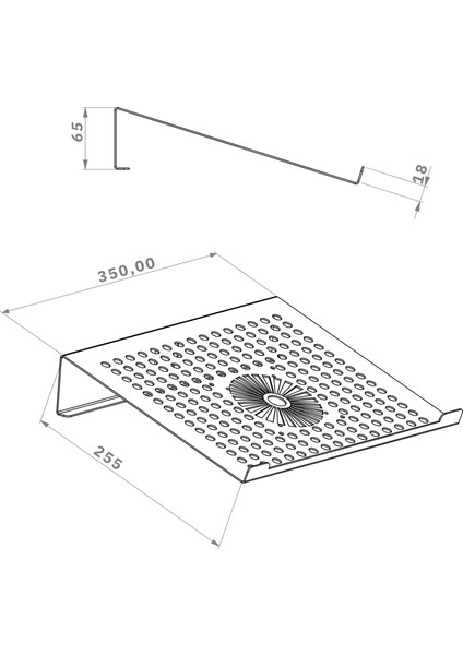 Hero Dizayn Herodizayn Çelik Laptop Standı Notebook Altlığı Mat Siyah