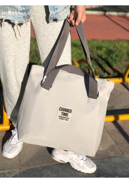 Tekno Trust Kadın Gri Omuz Çantası