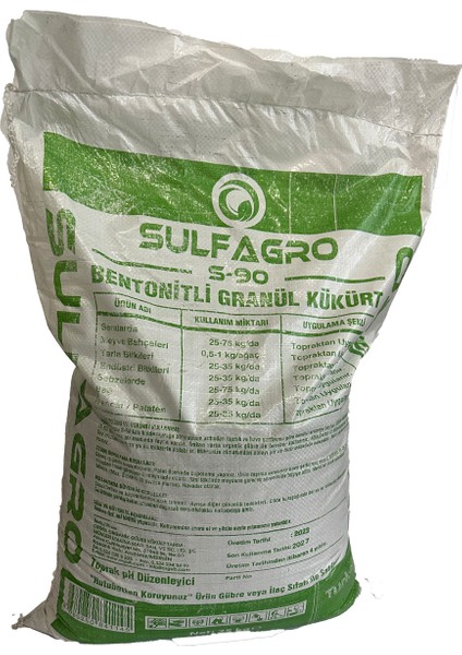 Sulfagro S-90 25 kg Granül Bentonitli Kükürt fiyatları