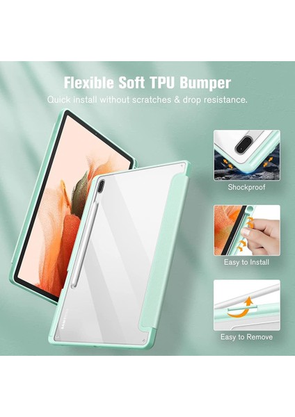 Samsung Galaxy Tab S9 FE Plus/S10 Plus/S9 Plus Kılıf Grafiti Şeffaf Kalem Bölmeli X610-16-810-18 X820 fırsatları