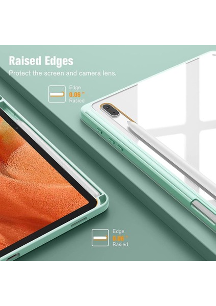 Samsung Galaxy Tab S9 FE Plus/S10 Plus/S9 Plus Kılıf Grafiti Şeffaf Kalem Bölmeli X610-16-810-18 X820 indirimleri