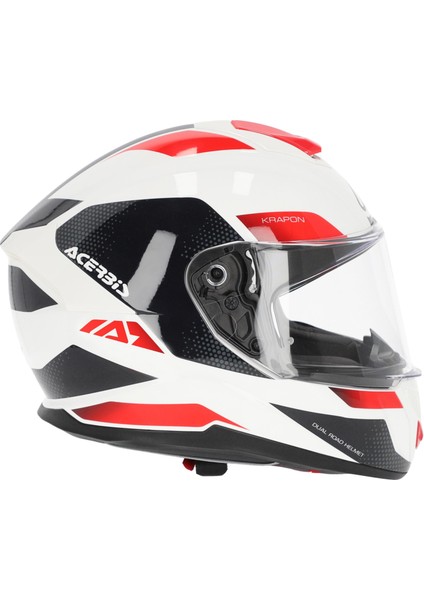 Krapon 22-06 Kask Beyaz Kırmızı modelleri