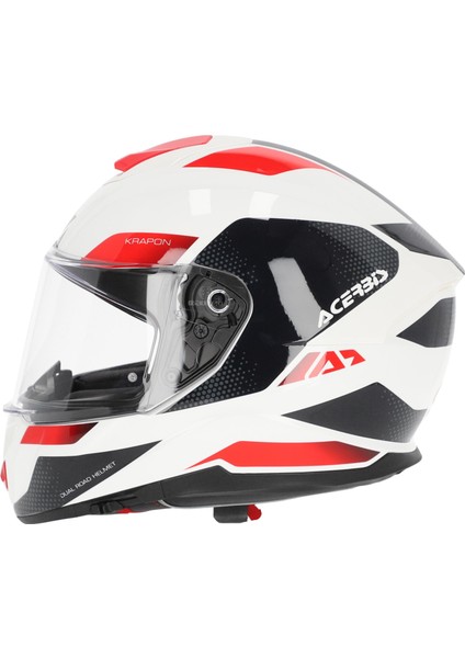 Krapon 22-06 Kask Beyaz Kırmızı indirimleri