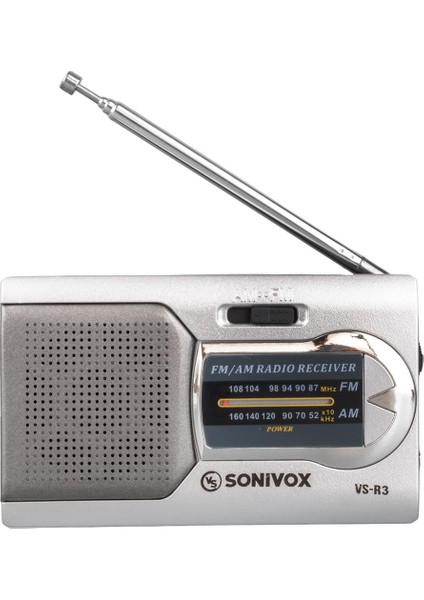 VS-R3 GÜMÜŞ RENK CEP TİPİ ANALOG FM RADYO