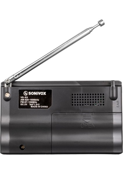 VS-R3 GÜMÜŞ RENK CEP TİPİ ANALOG FM RADYO