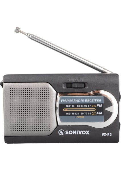 VS-R3 SİYAH RENK CEP TİPİ ANALOG FM RADYO
