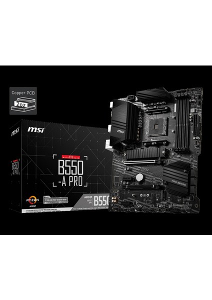 B550-A PRO DDR4 3200MHZ 1XHDMI 1XDP 2XM.2 USB 3.2 ATX AM4 (3.NESİL İŞLEMCİ UYUMLU)