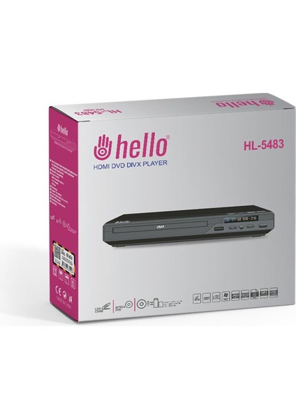 HELLO HL-5483 USB-HDMI KUMANDALI HD DVD/DIVX PLAYER