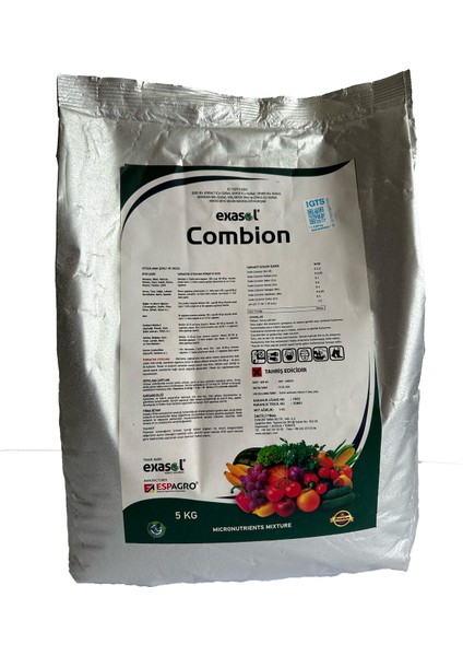 Combion 5 kg (Bor,kobalt,bakır,demir,mangan,molibden ve Çinko) Mikro Bitki Besin Maddeleri Karışımı