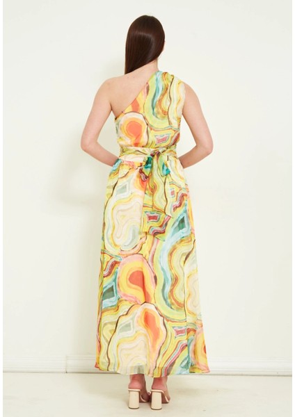 Kadın Uzun Şifon Kumaş Özel Dijital Baskılı Yeni Sezon Elbise fiyatları