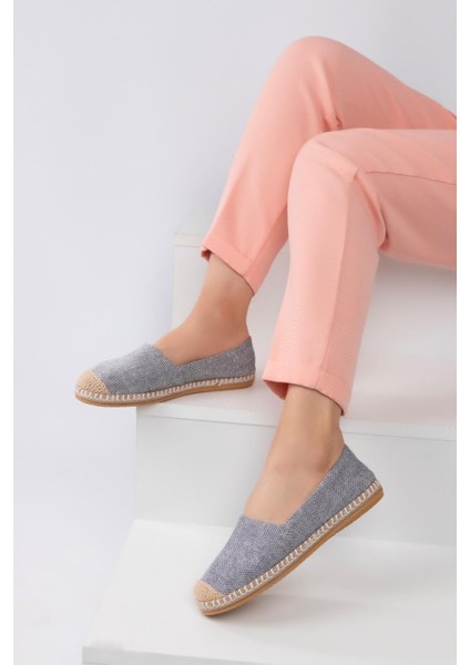 Aska Shoes Kadın Floter Deri/ Keten/hasır Malzeme Espadril